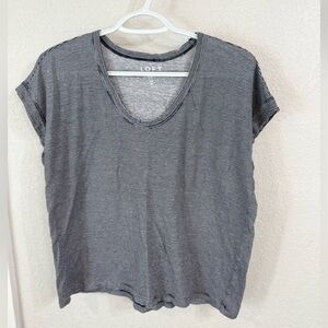 LOFT Black Short Sleeve Tee